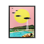 Invasion on vacation (UFO in Hawaii) Framed Canvas Print Gallery Image 3