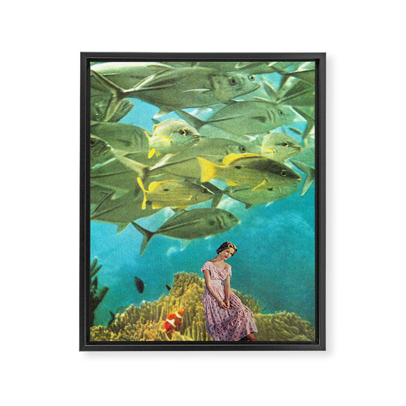 'It's Lonely Down Here' // Under the Sea Framed Canvas Print Gallery Image 6