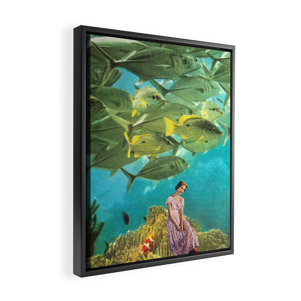 'It's Lonely Down Here' // Under the Sea Framed Canvas Print Gallery Image 2