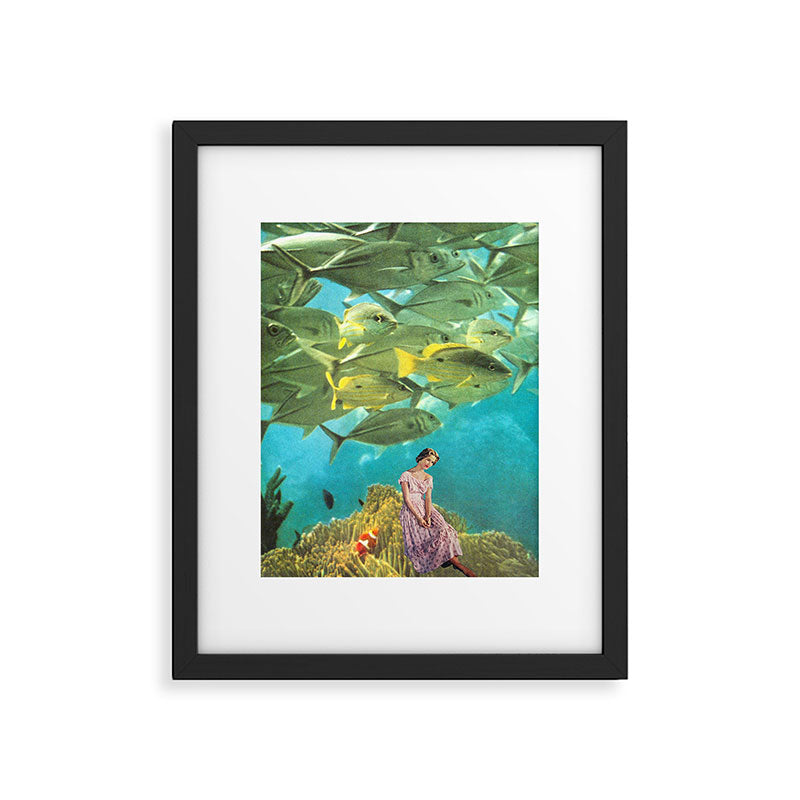 'It's Lonely Down Here' // Under the Sea Framed Art Print Gallery Image 5
