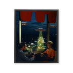 Meow! Cat abduction Framed Canvas Print Gallery Image 6
