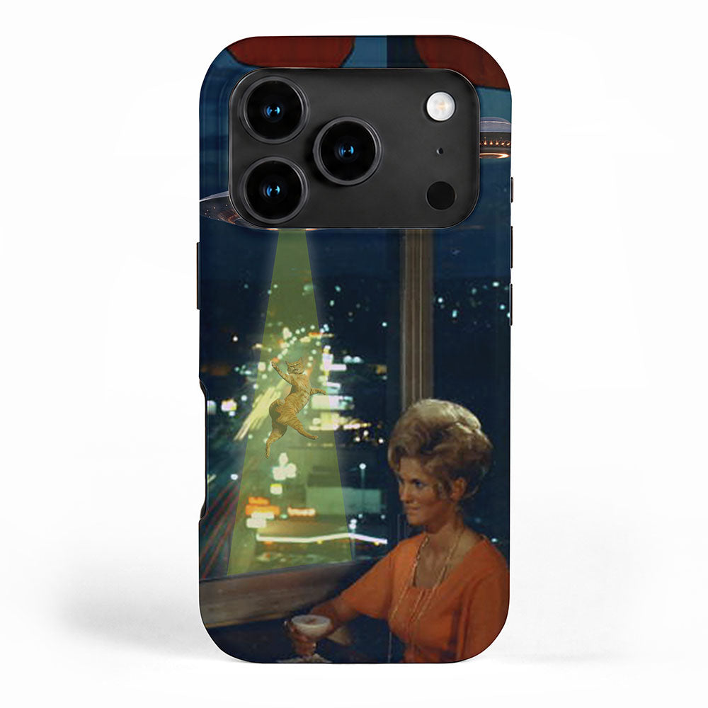 Meow! Cat abduction iPhone Case Gallery Image 1