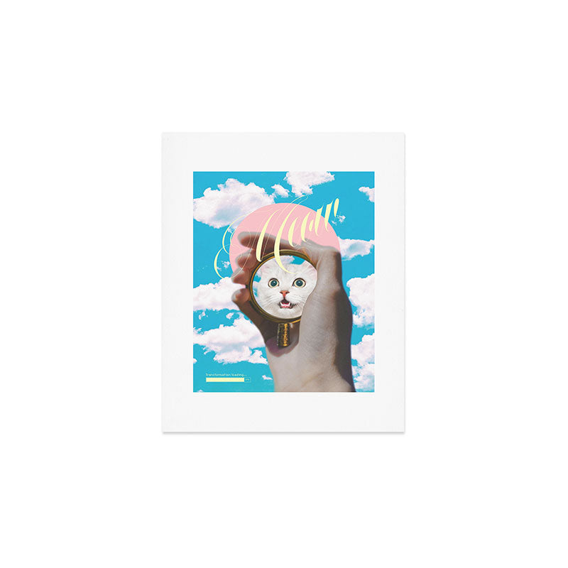 Meow // Cat Transformation Art Print Gallery Image 1