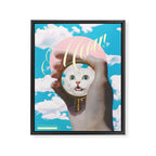Meow // Cat Transformation Framed Canvas Print Gallery Image 6