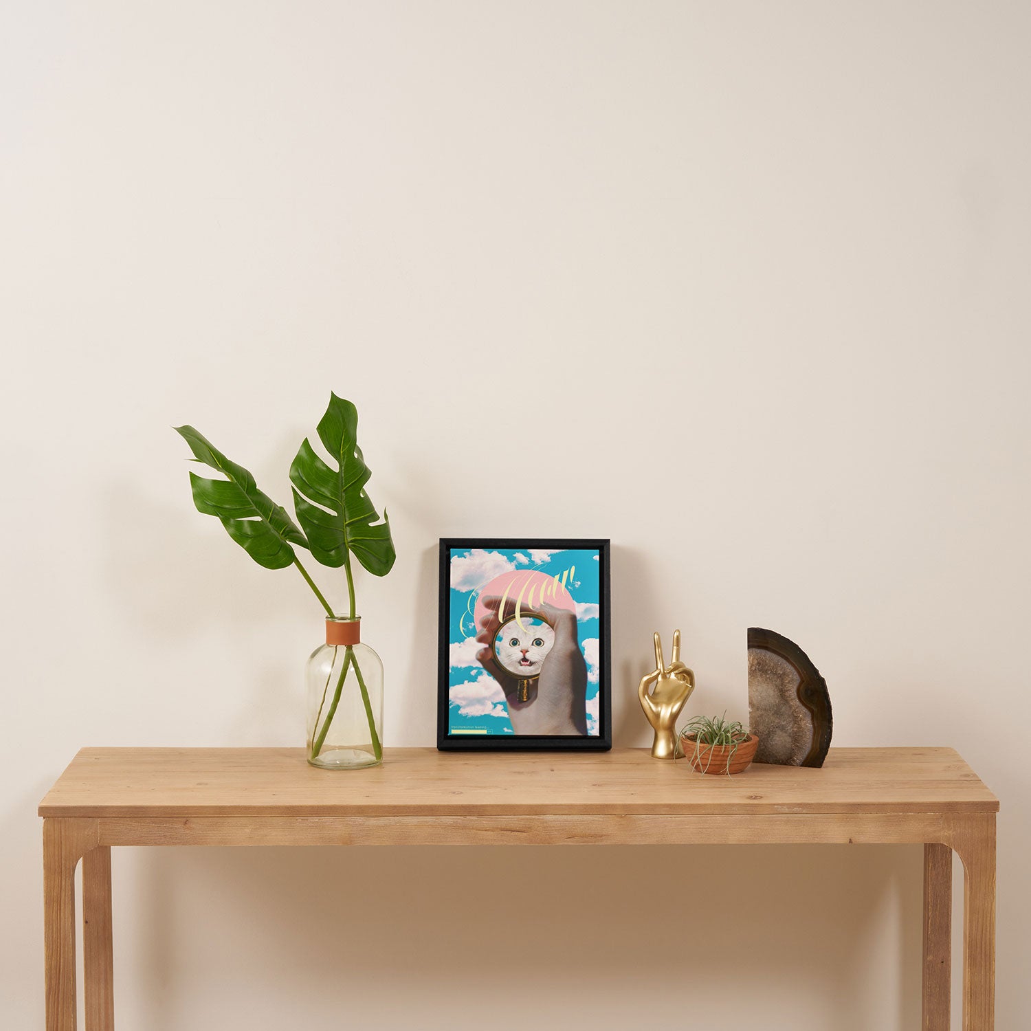 Meow // Cat Transformation Framed Canvas Print Gallery Image 4