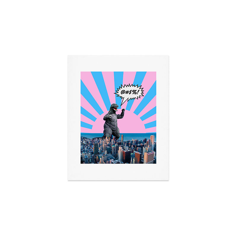 Monster in Town (@#%!) Art Print Gallery Image 1