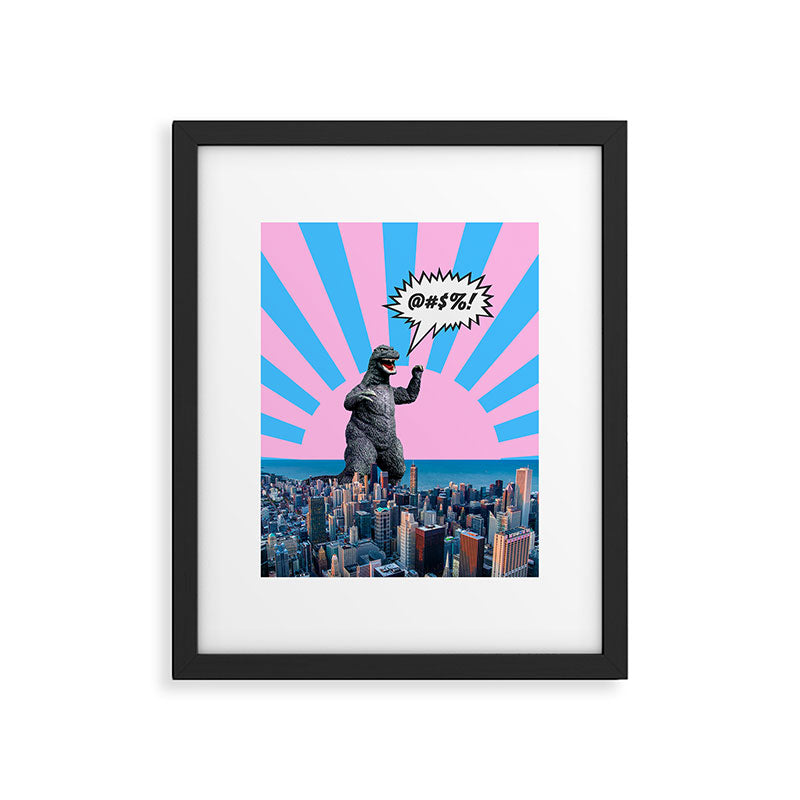 Monster in Town (@#%!) Framed Art Print Gallery Image 5