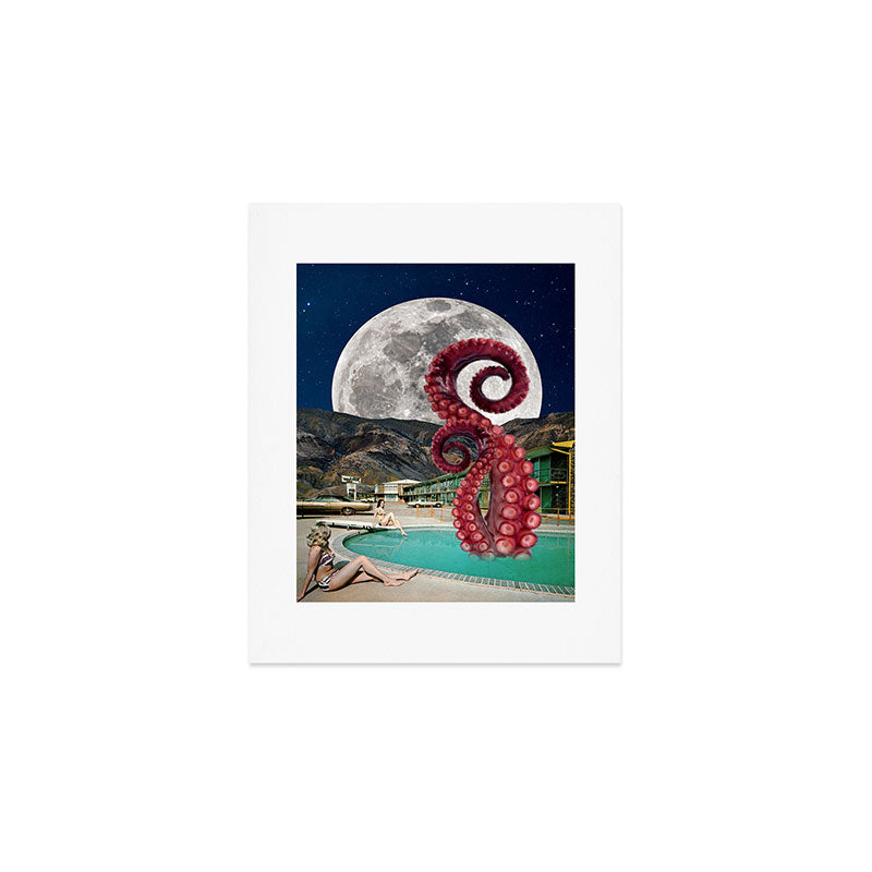 Octopus in the pool Art Print Gallery Image 1