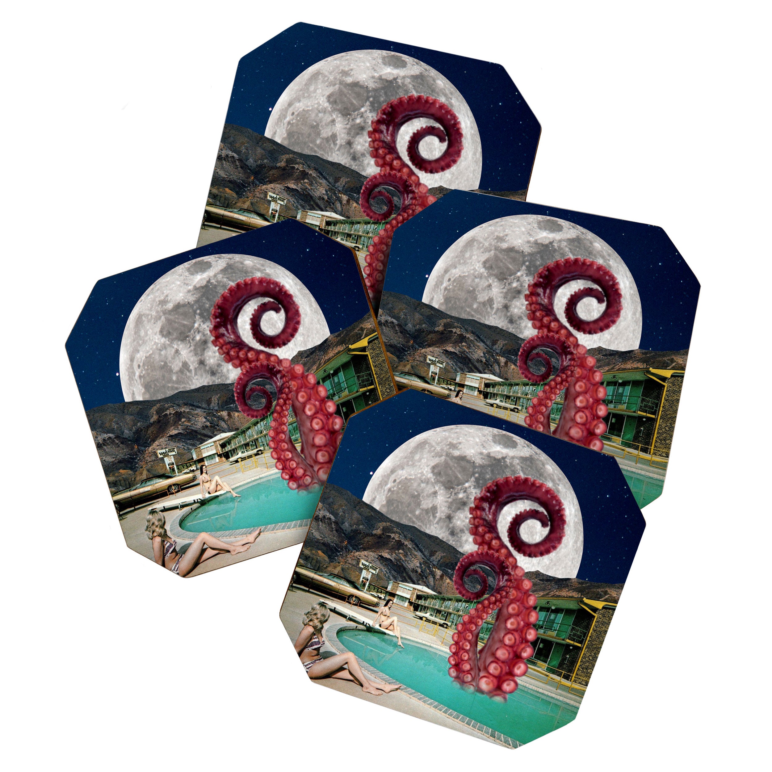 Octopus in the pool Coaster Gallery Image 1