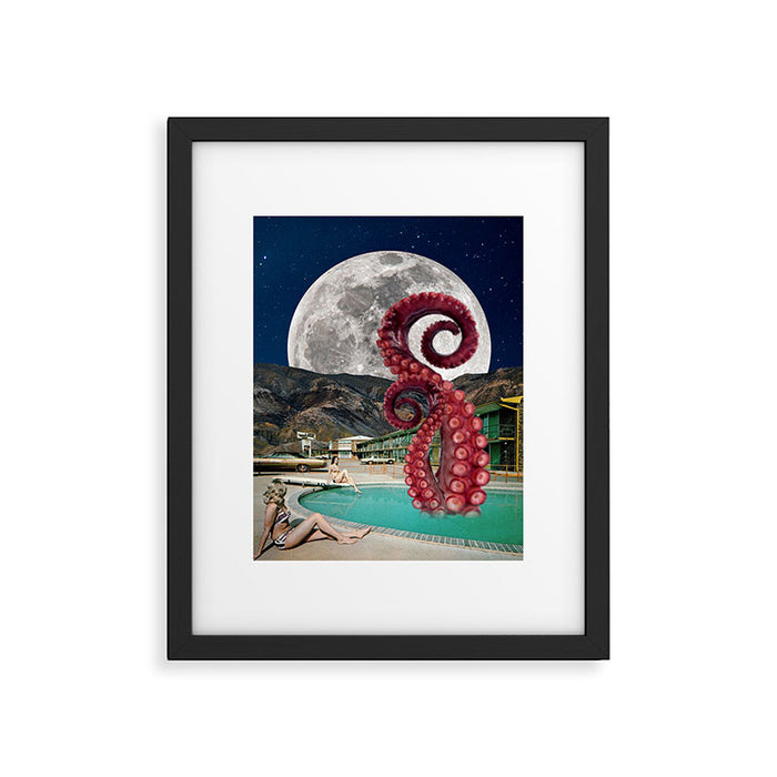Octopus in the pool Framed Art Print Gallery Image 1
