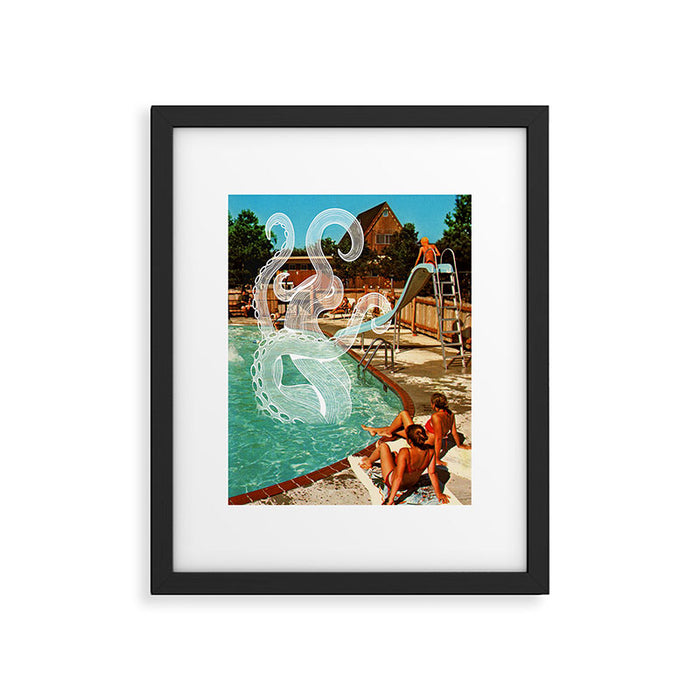 Octopus splash Framed Art Print Gallery Image 1