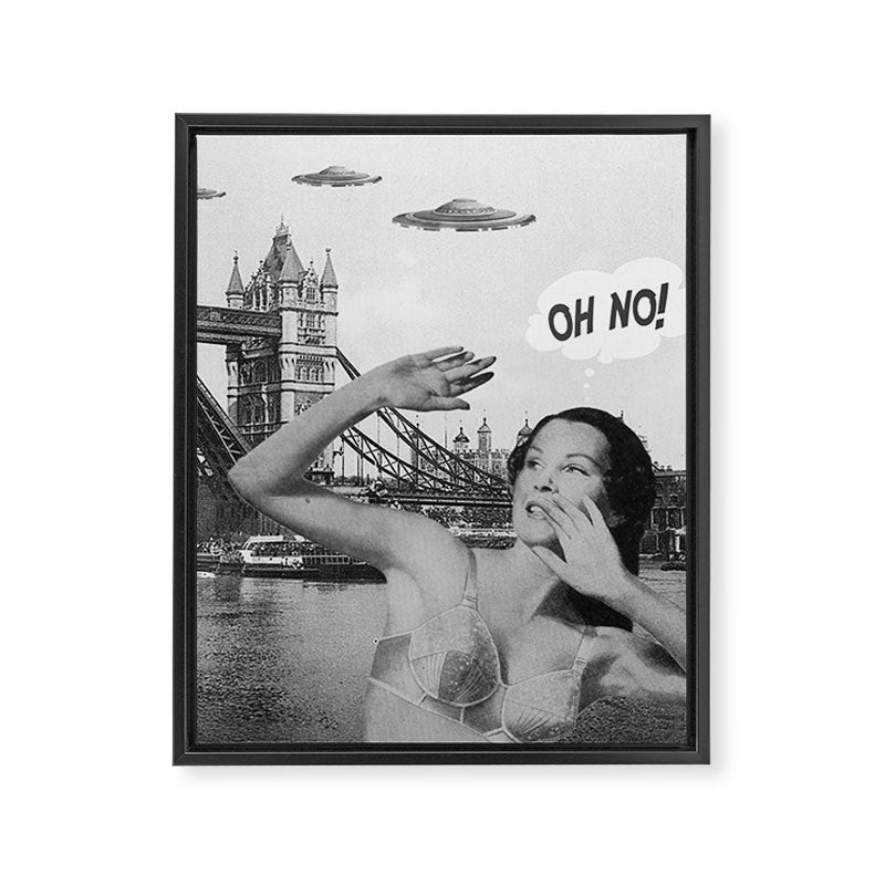 Oh no! London ca. 1950 Framed Canvas Print Gallery Image 6
