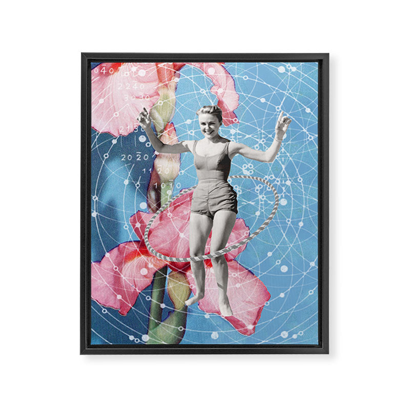 On Joy // Hula-hooping Framed Canvas Print Gallery Image 6