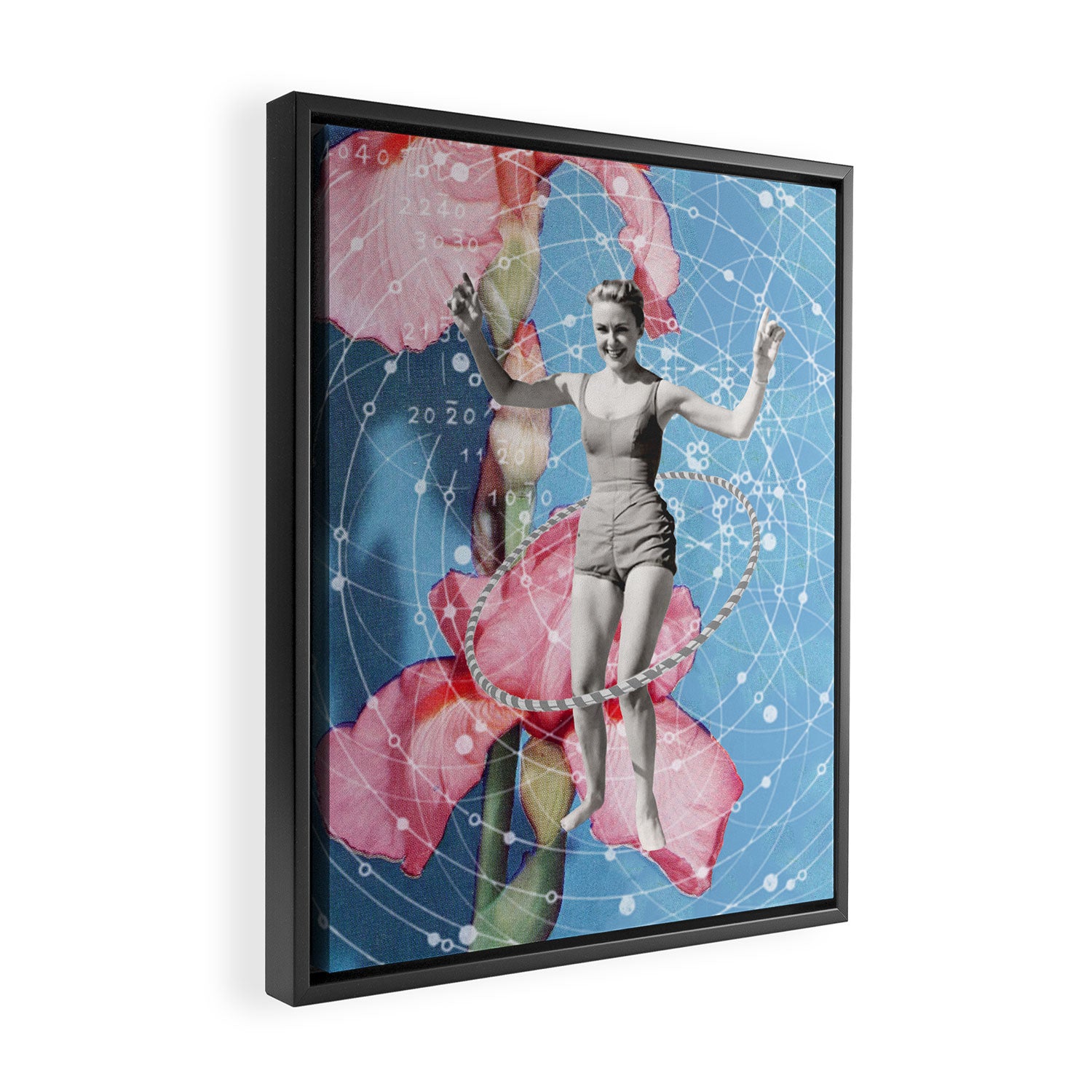 On Joy // Hula-hooping Framed Canvas Print Gallery Image 2