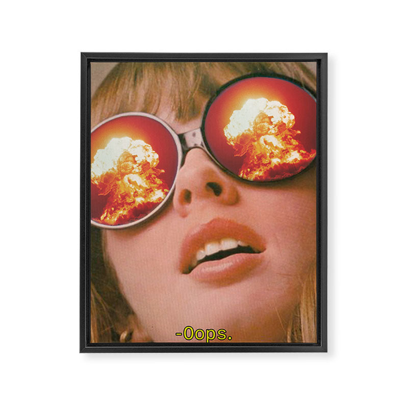 Oops Framed Canvas Print Gallery Image 6