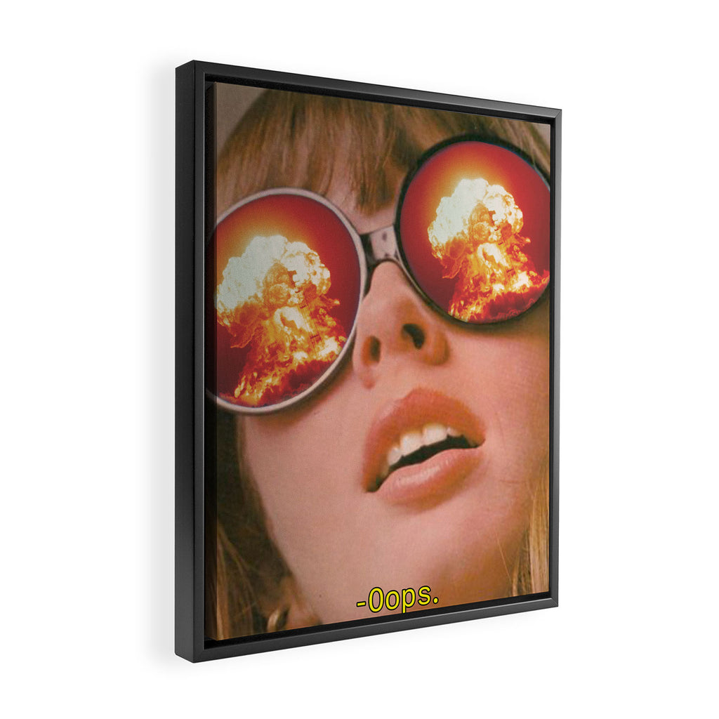 Oops Framed Canvas Print Gallery Image 2