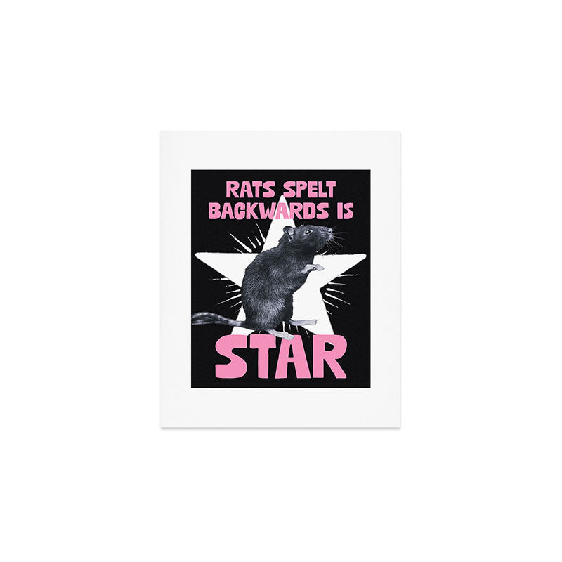 Rats spelt backwards is STAR Art Print Gallery Image 1