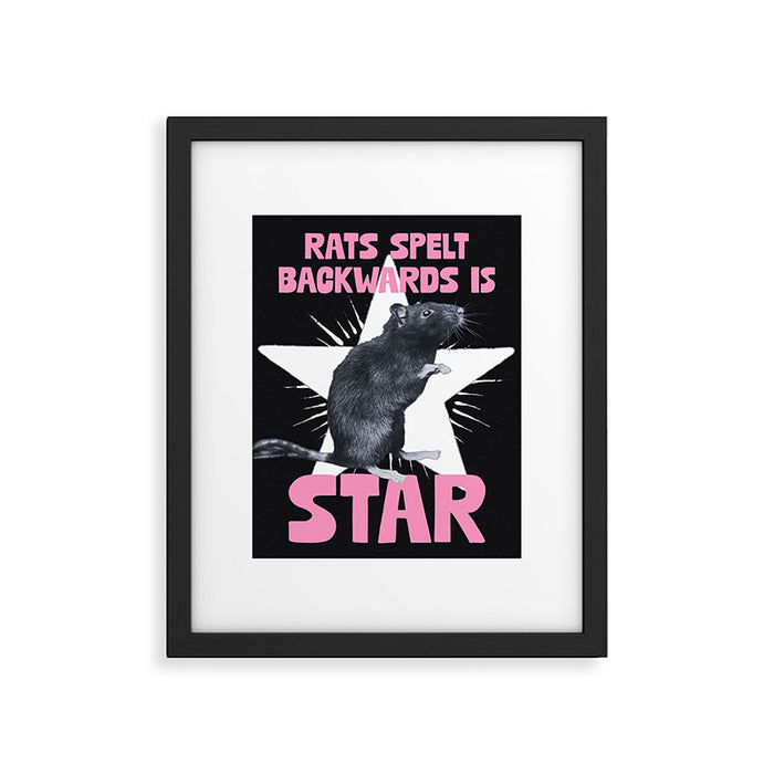 Rats spelt backwards is STAR Framed Art Print Gallery Image 1