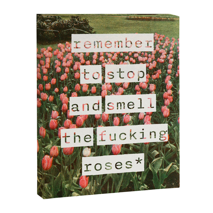 Remember to stop and smell the roses Canvas Print Gallery Image 1