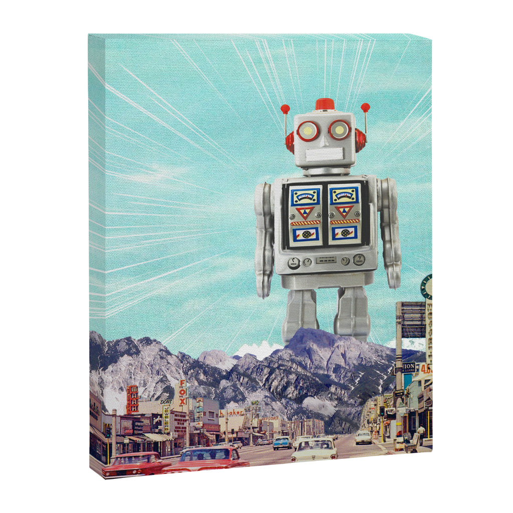 Robot in Town Canvas Print Gallery Image 6