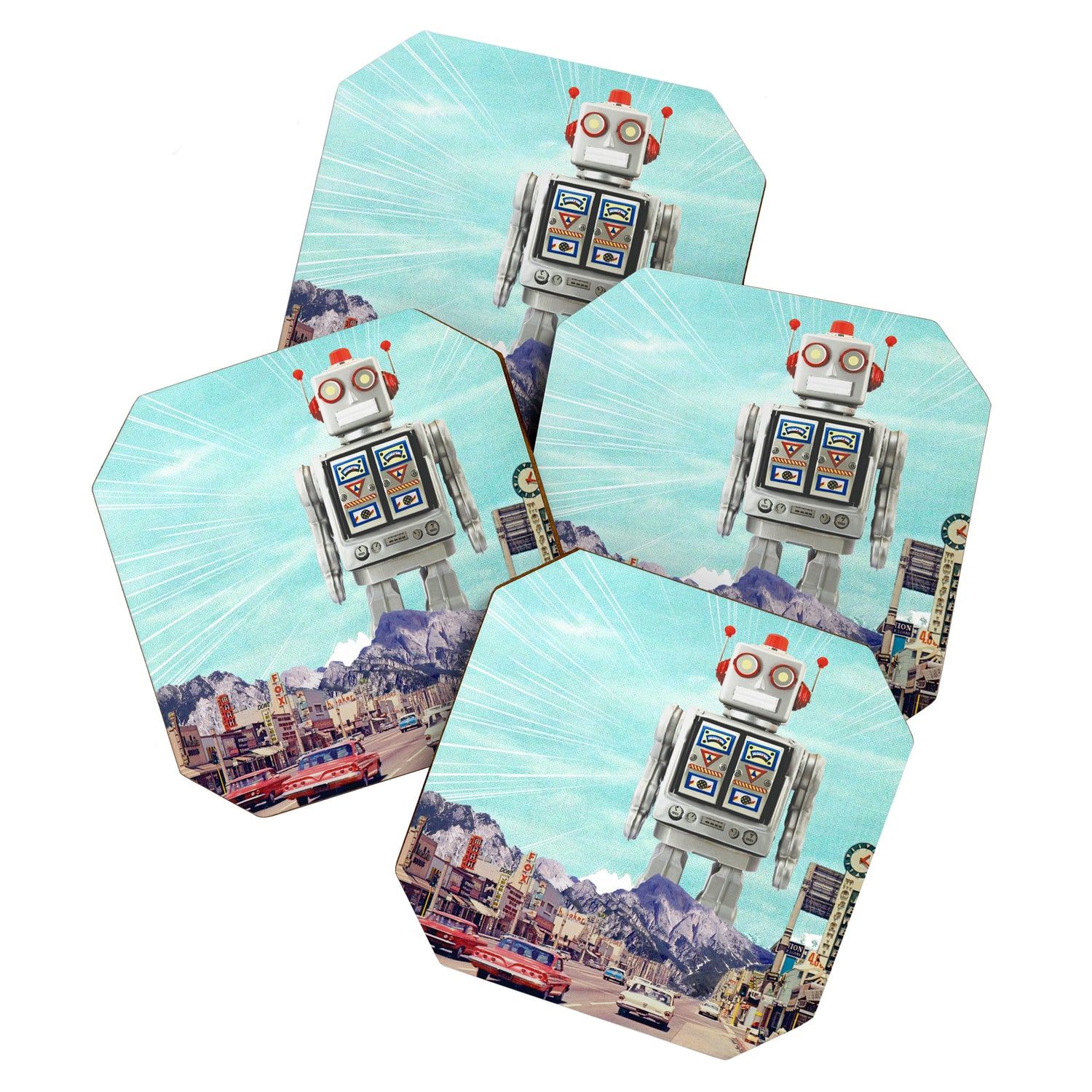 Robot in Town Coaster Gallery Image 1