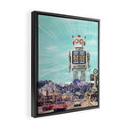 Robot in Town Framed Canvas Print Gallery Image 2