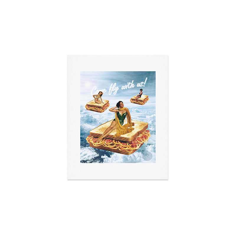 Sandwich Airlines - Come fly with us! Art Print Gallery Image 1