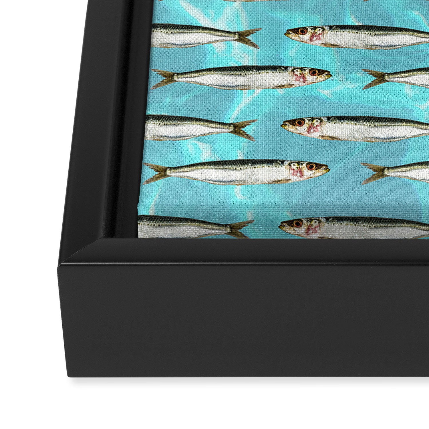 Sardines in the pool Framed Canvas Print Gallery Image 3