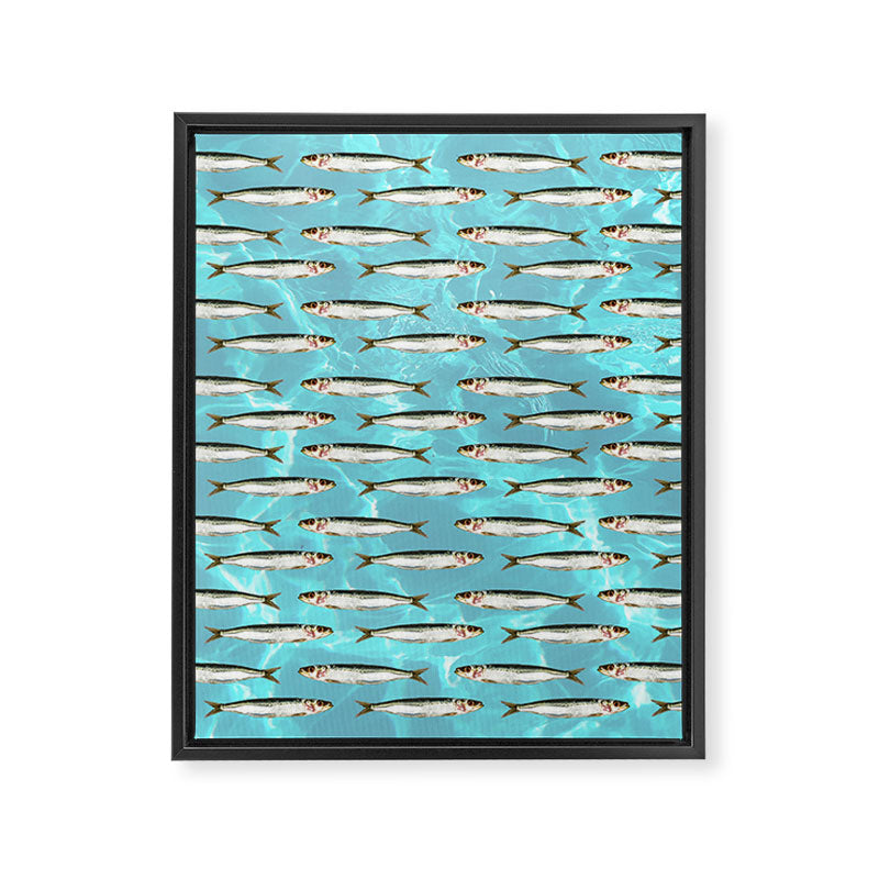 Sardines in the pool Framed Canvas Print Gallery Image 6