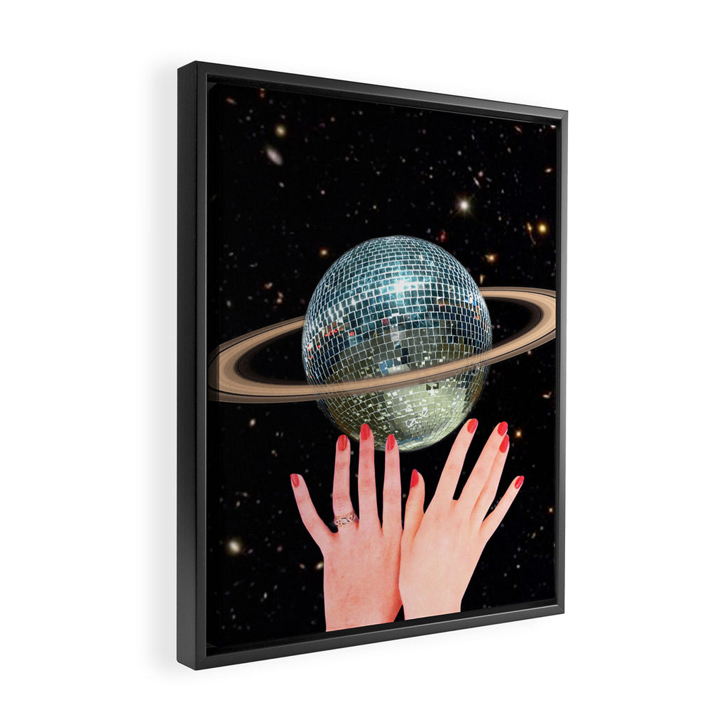 Saturn Disco Framed Canvas Print Gallery Image 2