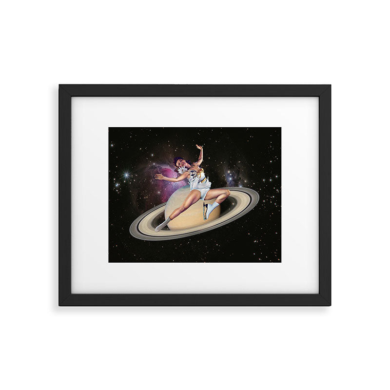 Saturn Queen // Skating in Space Framed Art Print Gallery Image 6