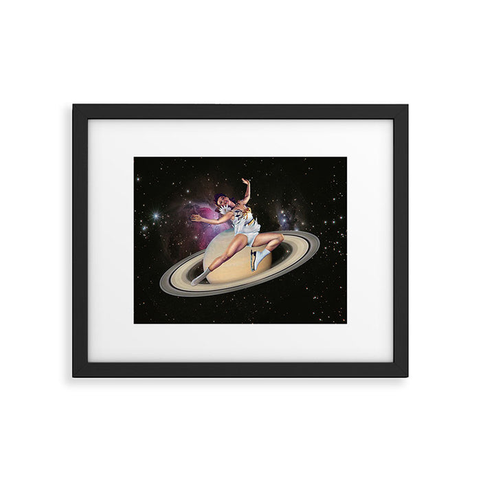 Saturn Queen // Skating in Space Framed Art Print Gallery Image 1