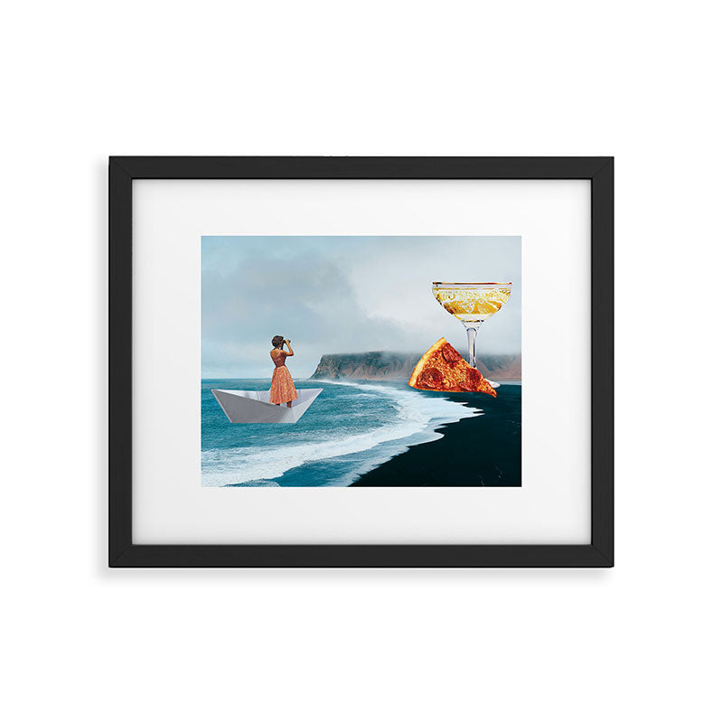 Sighting (Champagne & Pizza) Framed Art Print Gallery Image 5
