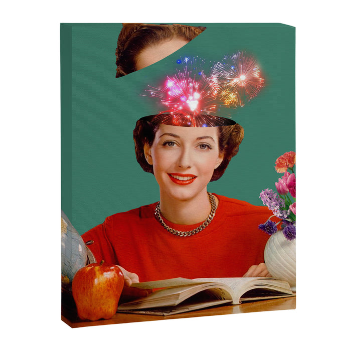 The Reader // Fireworks Canvas Print Gallery Image 1