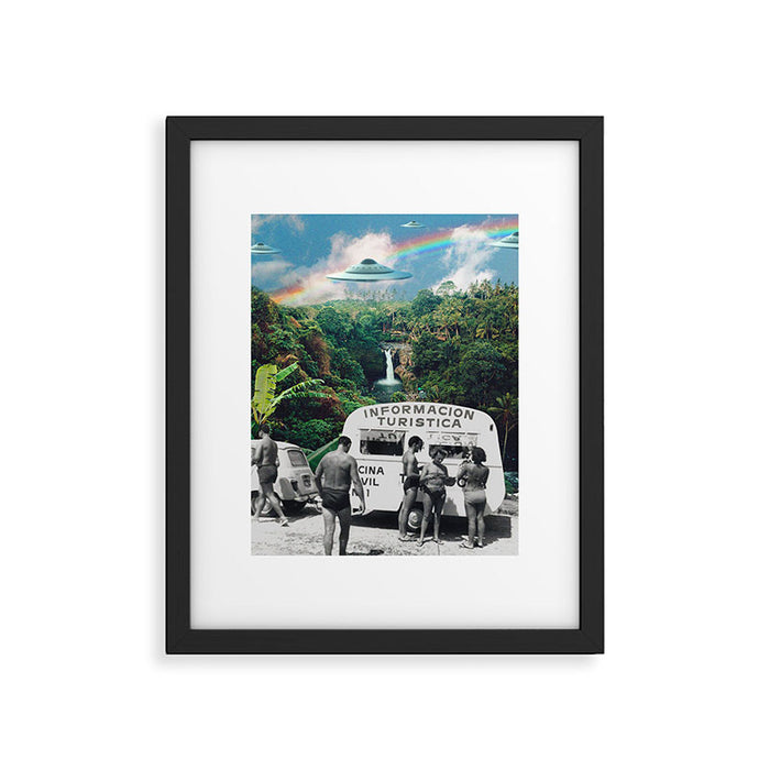 The Visitors // UFOs in Paradise Framed Art Print Gallery Image 1