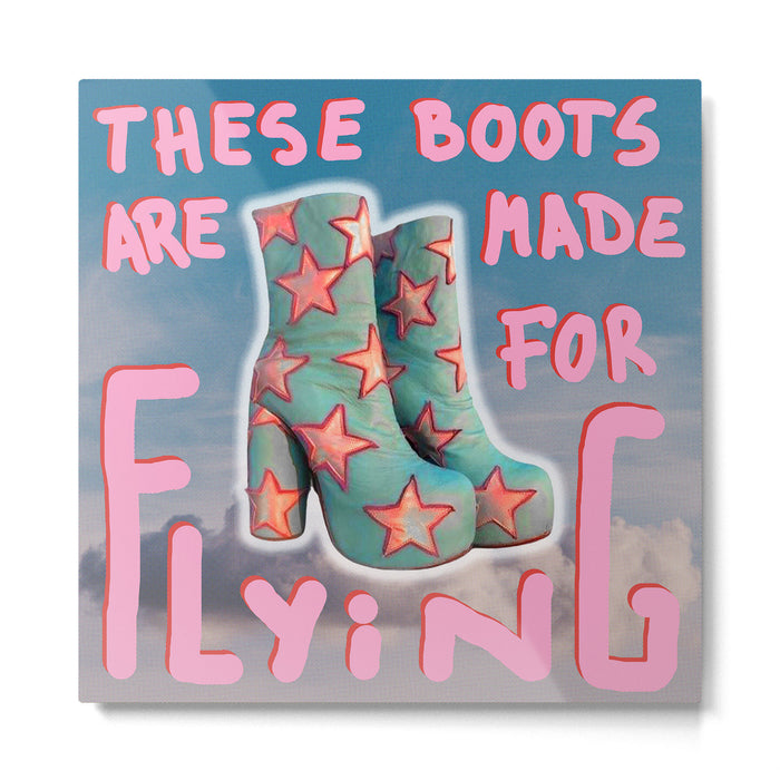 These boots are made for flying Metal Print Gallery Image 1