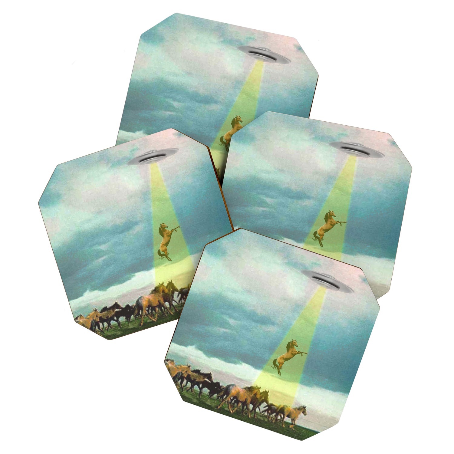 They too love horses (UFO) Coaster Gallery Image 1
