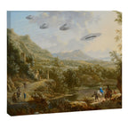 They were here all along / UFO in countryside Canvas Print Gallery Image 3