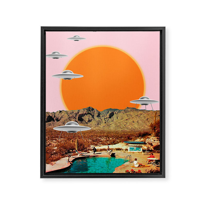 They've arrived! (UFO) Framed Canvas Print Gallery Image 6