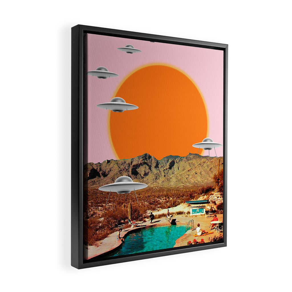 They've arrived! (UFO) Framed Canvas Print Gallery Image 2
