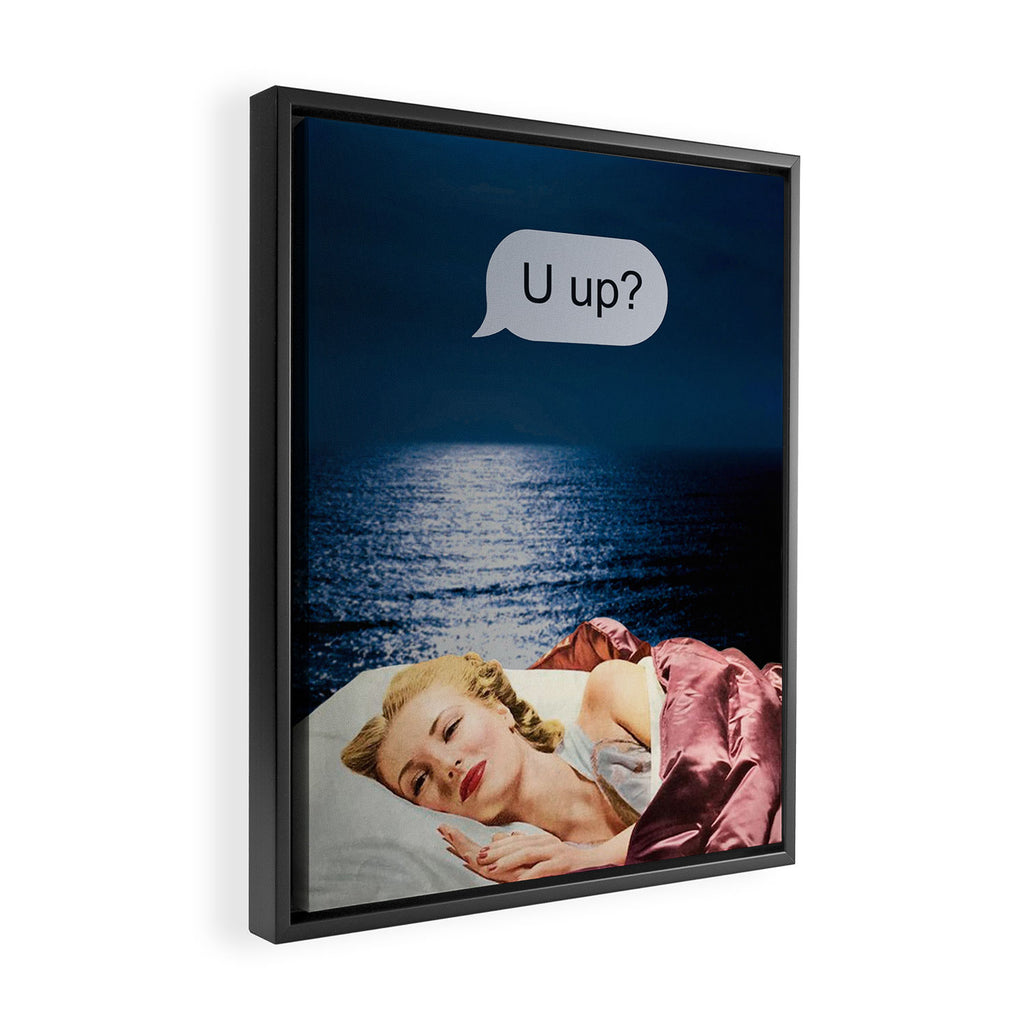 U up? Late night texts Framed Canvas Print Gallery Image 2