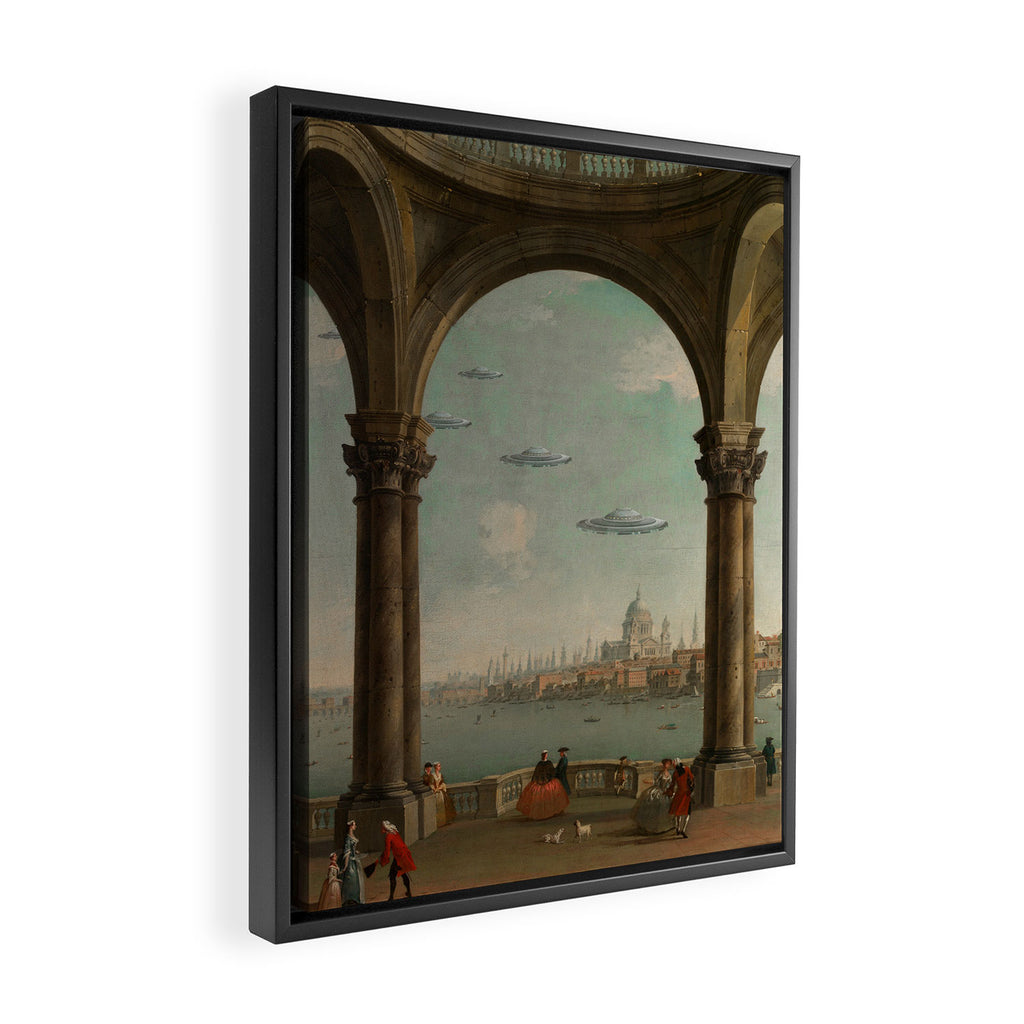 Venetian Promenade Framed Canvas Print Gallery Image 2