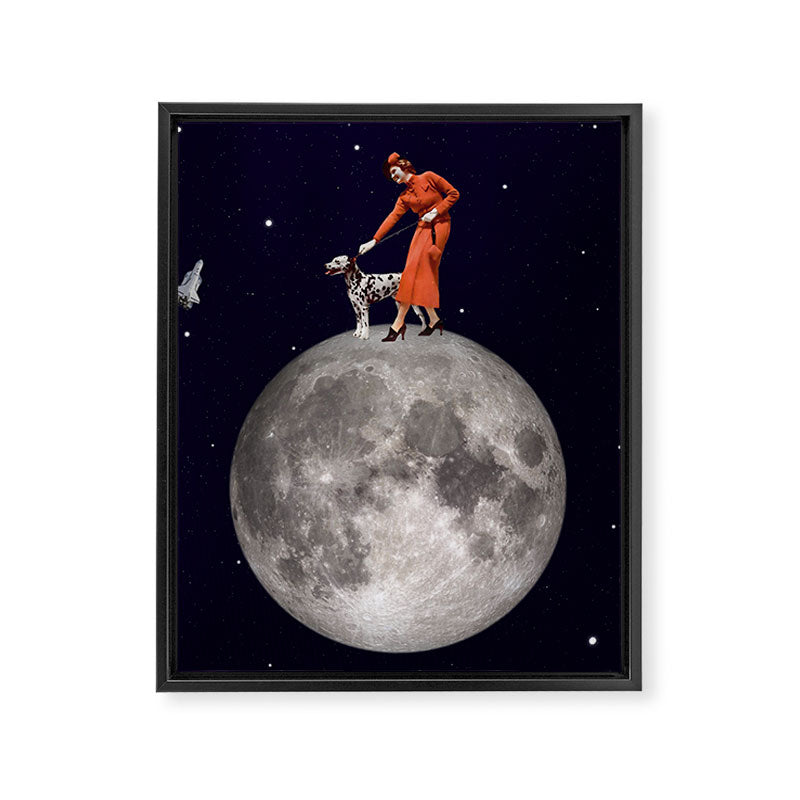 Walking the Dog // The Rocket Framed Canvas Print Gallery Image 8