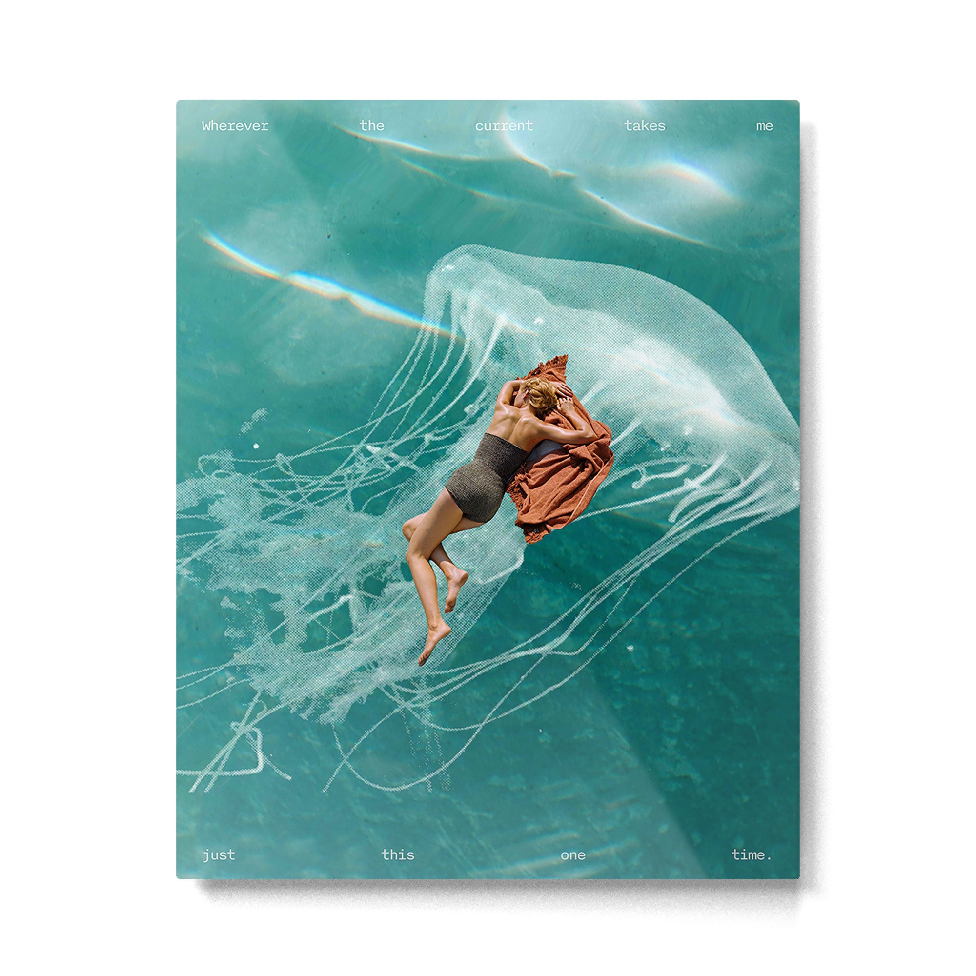 Wherever the current takes me (the jellyfish) Metal Print Gallery Image 4