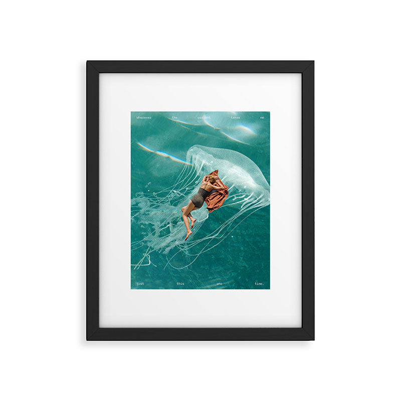 Wherever the current takes me (the jellyfish) Framed Art Print Gallery Image 5