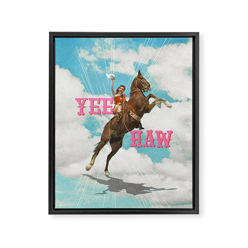 YEE HAW Framed Canvas Print Gallery Image 6