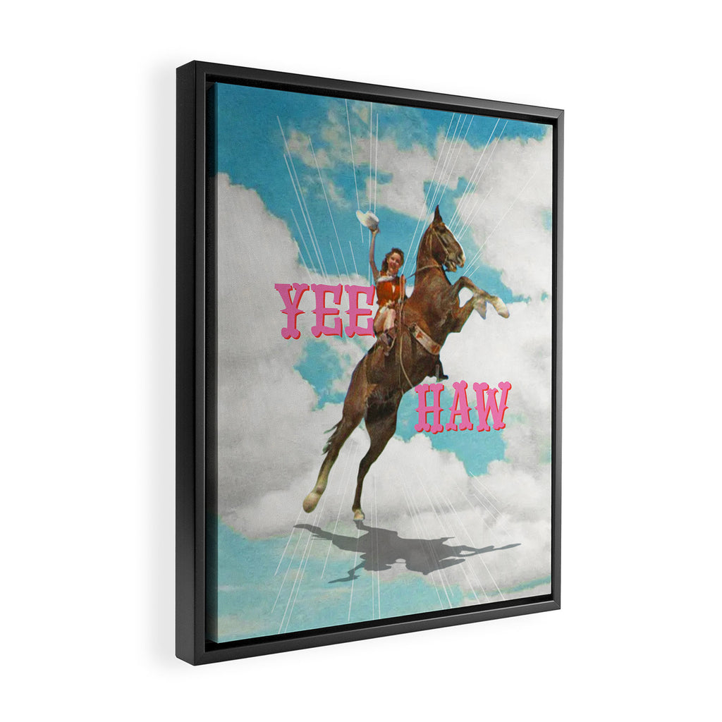 YEE HAW Framed Canvas Print Gallery Image 2