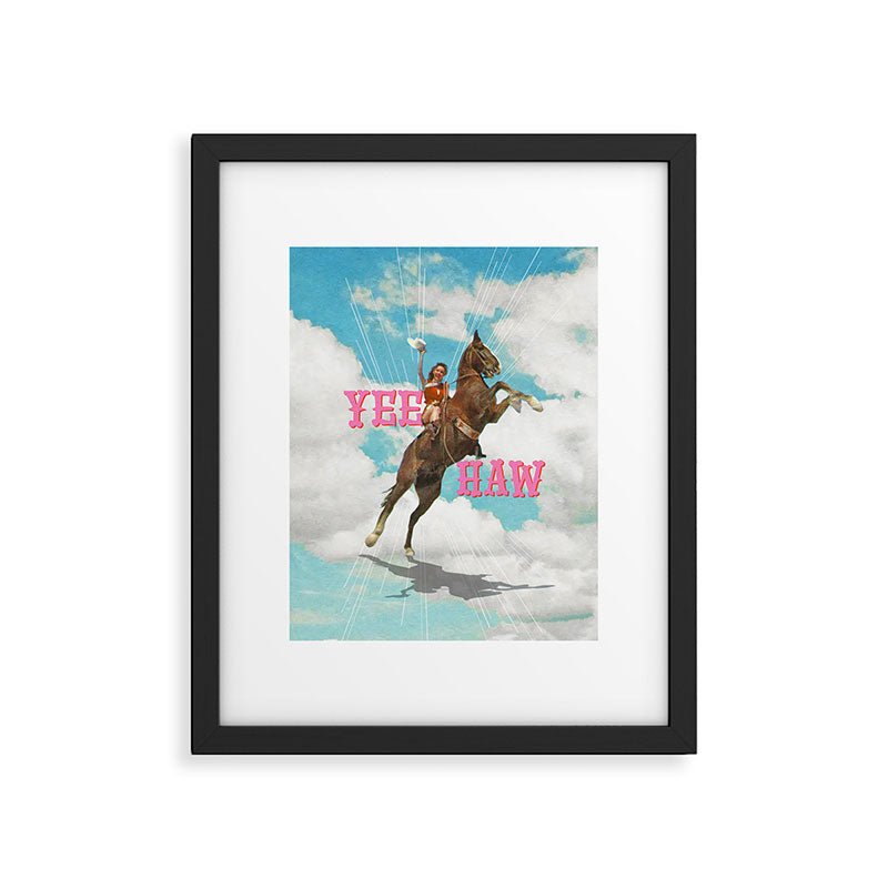 YEE HAW Framed Art Print Gallery Image 4