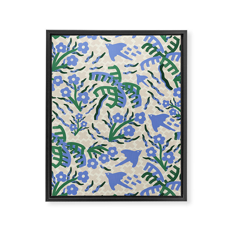 Coconut Spring Blossom, Nuts Framed Canvas Print