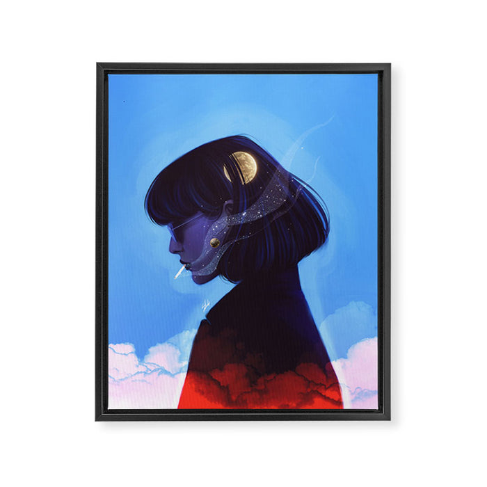 A talk with the universe. Framed Canvas Print Gallery Image 1